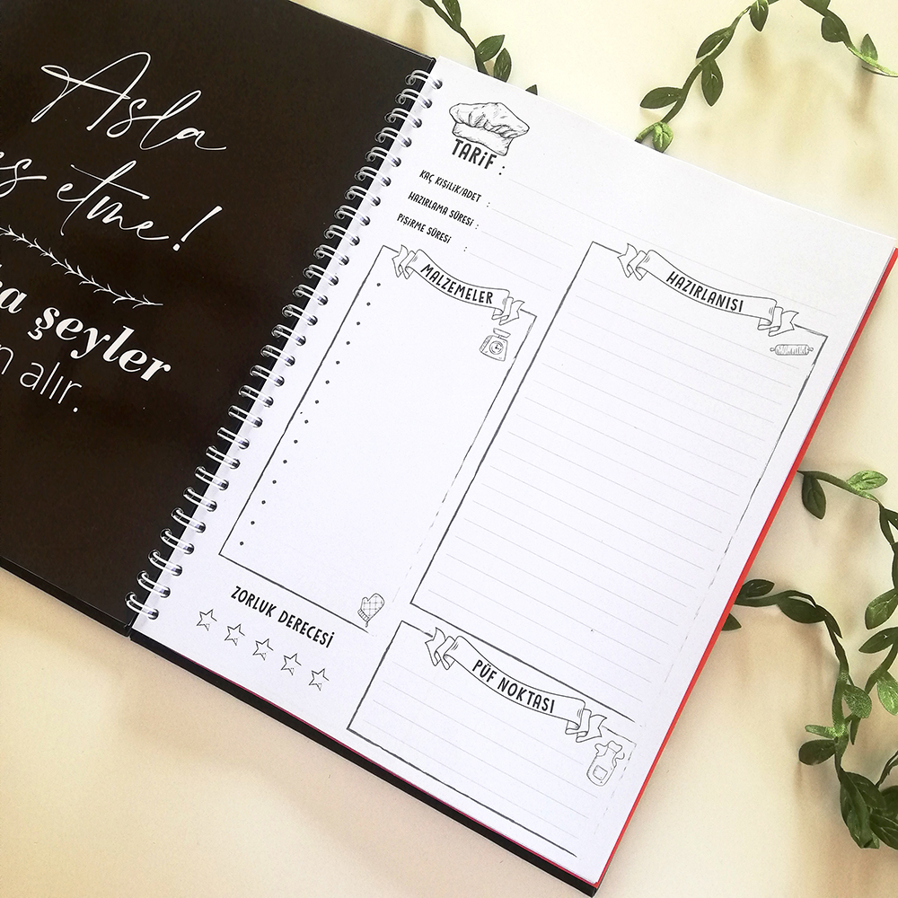 KİŞİYE ÖZEL DEFTER TARİF DEFTERİ SEVGİLİLER GÜNÜ DEFTERİ ROMANTİK DEFTER PLANLAYICI PLANNER BOOK TASARIM HEDİYE 
